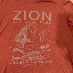 Zion national park angels landing tshirt short sleeve